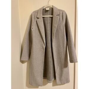 Joie Gray Knit Coatigan Jacket M Medium Open Front Minimalist Coat